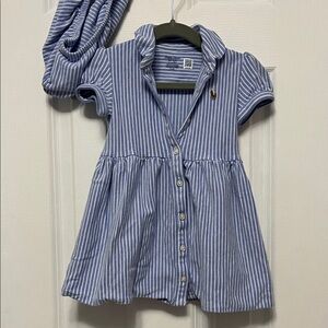 Ralph Lauren Blue and White Striped Dress